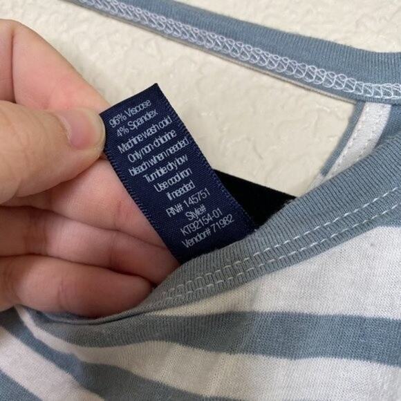 Daytrip Striped Open Back Bat Wing Top XS - Picture 4 of 6